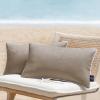 imagePhantoscope Pack of 2 Outdoor Waterproof Throw Pillow Covers with Contrast Piping Decorative Square Cushion Case Patio Pillows for Couch Tent Sunbrella Sage Green 18x18 inchesLight Coffee