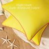 imagePhantoscope Pack of 2 Outdoor Waterproof Throw Pillow Covers with Contrast Piping Decorative Square Cushion Case Patio Pillows for Couch Tent Sunbrella Sage Green 18x18 inchesLemon Yellow
