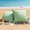 imagePhantoscope Pack of 2 Outdoor Waterproof Throw Pillow Covers with Contrast Piping Decorative Square Cushion Case Patio Pillows for Couch Tent Sunbrella Sage Green 18x18 inchesSage Green