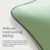 imagePhantoscope Pack of 2 Outdoor Waterproof Throw Pillow Covers with Contrast Piping Decorative Square Cushion Case Patio Pillows for Couch Tent Sunbrella Sage Green 18x18 inchesSage Green