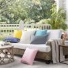 imagePhantoscope Pack of 2 Outdoor Waterproof Throw Pillow Covers with Contrast Piping Decorative Square Cushion Case Patio Pillows for Couch Tent Sunbrella Sage Green 18x18 inchesYellow