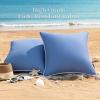 imagePhantoscope Pack of 2 Outdoor Waterproof Throw Pillow Covers with Contrast Piping Decorative Square Cushion Case Patio Pillows for Couch Tent Sunbrella Sage Green 18x18 inchesFoggy Blue