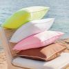 imagePhantoscope Pack of 2 Outdoor Waterproof Throw Pillow Covers with Contrast Piping Decorative Square Cushion Case Patio Pillows for Couch Tent Sunbrella Sage Green 18x18 inchesPink