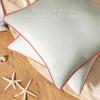 imagePhantoscope Pack of 2 Outdoor Waterproof Throw Pillow Covers with Contrast Piping Decorative Square Cushion Case Patio Pillows for Couch Tent Sunbrella Sage Green 18x18 inchesLight Grey