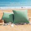 imagePhantoscope Pack of 2 Outdoor Waterproof Throw Pillow Covers with Contrast Piping Decorative Square Cushion Case Patio Pillows for Couch Tent Sunbrella Sage Green 18x18 inchesPine Green
