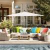 imagePhantoscope Pack of 2 Outdoor Waterproof Throw Pillow Covers with Contrast Piping Decorative Square Cushion Case Patio Pillows for Couch Tent Sunbrella Sage Green 18x18 inchesLime Green