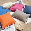 imagePhantoscope Pack of 2 Outdoor Waterproof Throw Pillow Covers with Contrast Piping Decorative Square Cushion Case Patio Pillows for Couch Tent Sunbrella Sage Green 18x18 inchesLight Coffee