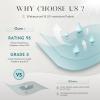 imagePhantoscope Pack of 2 Outdoor Waterproof Throw Pillow Covers with Contrast Piping Decorative Square Cushion Case Patio Pillows for Couch Tent Sunbrella Sage Green 18x18 inchesLightblue