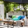 imagePhantoscope Pack of 2 Outdoor Waterproof Throw Pillow Covers with Contrast Piping Decorative Square Cushion Case Patio Pillows for Couch Tent Sunbrella Sage Green 18x18 inchesTeal Blue