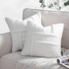 imagePhantoscope Pack of 2 Sherpa Throw Decorative Pillow Cover GeometricPattern Faux Fur Fluffy Cushion Cases Soft Pillow Cases for BedroomCouchNavy Blue 12 x 20 InchesWhite