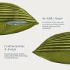 imagePhantoscope Pack of 2 Velvet Decorative Throw Decorative Pillow Cover  Crushed Velvet Handmade Pleated Design  Soft Solid Square Pillow Case for Couch Bed and Chair Green 18 x 18 inches 45 x 45 cmGreen