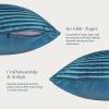imagePhantoscope Pack of 2 Velvet Decorative Throw Decorative Pillow Cover  Crushed Velvet Handmade Pleated Design  Soft Solid Square Pillow Case for Couch Bed and Chair Green 18 x 18 inches 45 x 45 cmLake Blue