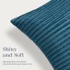 imagePhantoscope Pack of 2 Velvet Decorative Throw Decorative Pillow Cover  Crushed Velvet Handmade Pleated Design  Soft Solid Square Pillow Case for Couch Bed and Chair Green 18 x 18 inches 45 x 45 cmLake Blue