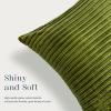 imagePhantoscope Pack of 2 Velvet Decorative Throw Decorative Pillow Cover  Crushed Velvet Handmade Pleated Design  Soft Solid Square Pillow Case for Couch Bed and Chair Green 18 x 18 inches 45 x 45 cmGreen