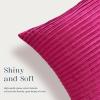 imagePhantoscope Pack of 2 Velvet Decorative Throw Decorative Pillow Cover  Crushed Velvet Handmade Pleated Design  Soft Solid Square Pillow Case for Couch Bed and Chair Green 18 x 18 inches 45 x 45 cmHot Pink