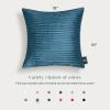 imagePhantoscope Pack of 2 Velvet Decorative Throw Decorative Pillow Cover  Crushed Velvet Handmade Pleated Design  Soft Solid Square Pillow Case for Couch Bed and Chair Green 18 x 18 inches 45 x 45 cmLake Blue