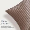 imagePhantoscope Pack of 2 Velvet Decorative Throw Decorative Pillow Cover  Crushed Velvet Handmade Pleated Design  Soft Solid Square Pillow Case for Couch Bed and Chair Green 18 x 18 inches 45 x 45 cmLight Coffee