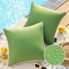imagePhantoscope Pack of 2 Outdoor Waterproof Throw Pillow Covers with Contrast Piping Decorative Square Cushion Case Patio Pillows for Couch Tent Sunbrella Sage Green 18x18 inchesForest Green