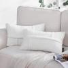 imagePhantoscope Pack of 2 Sherpa Throw Decorative Pillow Cover GeometricPattern Faux Fur Fluffy Cushion Cases Soft Pillow Cases for BedroomCouchNavy Blue 12 x 20 InchesWhite