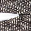 imagePhantoscope Decorative Boho Throw Pillow with Pillow Insert Included Hand Woven Textured Pillow Cover with Fringe Trim Modern Farmhouse Square Cushion Pillow Black 12 x 20 Inches