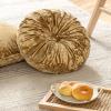 imagePhantoscope Round Throw Pillow Handcrafted Pumpkin Velvet Floor Pillow Couch Bed and Chair Brown 16 x 16 inches 40 x 40 cm
