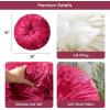 imagePhantoscope Round Throw Pillow Handcrafted Pumpkin Velvet Floor Pillow Couch Bed and Chair Hot Pink 16 x 16 inches 40 x 40 cm