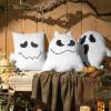 imagePhantoscope Pack of 3 Halloween Ghost Decorative Throw Pillows Cute Spooky Shaped 3D Print Cushion White