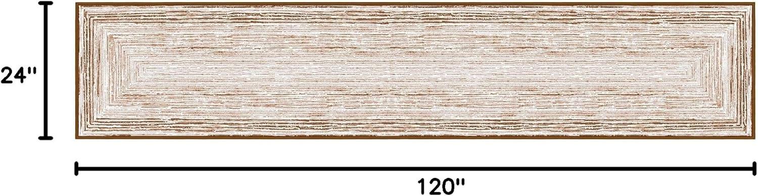 imagePhantoscope Modern Area Rug 9x12  Abstract Tribal Motif Geometric Blocks Pattern Washable NonSlip Rugs for Living Room Bedroom Dining Room Vintage LowPile Floor Carpet Warm TerracottaCreamNeutral BeigeRust