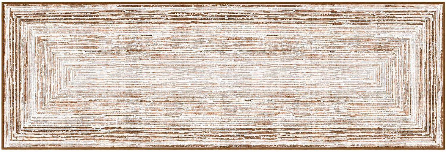 imagePhantoscope Modern Area Rug 9x12  Abstract Tribal Motif Geometric Blocks Pattern Washable NonSlip Rugs for Living Room Bedroom Dining Room Vintage LowPile Floor Carpet Warm TerracottaCreamNeutral BeigeRust