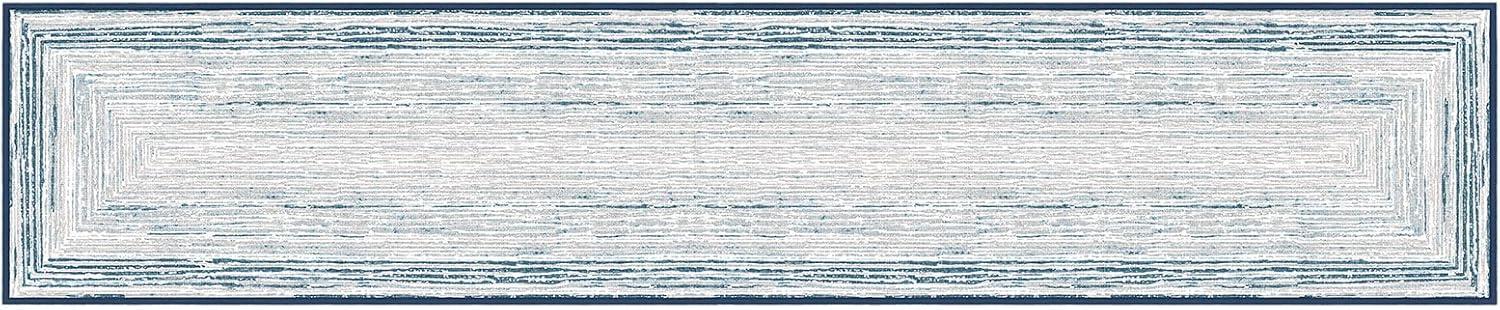 imagePhantoscope Modern Area Rug 9x12  Abstract Tribal Motif Geometric Blocks Pattern Washable NonSlip Rugs for Living Room Bedroom Dining Room Vintage LowPile Floor Carpet Warm TerracottaCreamCoastal BlueGrey