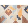 imagePhantoscope Modern Area Rug 9x12  Abstract Tribal Motif Geometric Blocks Pattern Washable NonSlip Rugs for Living Room Bedroom Dining Room Vintage LowPile Floor Carpet Warm TerracottaCreamWarm TerracottaCream