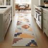 imagePhantoscope Modern Area Rug 9x12  Abstract Tribal Motif Geometric Blocks Pattern Washable NonSlip Rugs for Living Room Bedroom Dining Room Vintage LowPile Floor Carpet Warm TerracottaCreamWarm TerracottaCream