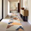 imagePhantoscope Modern Area Rug 9x12  Abstract Tribal Motif Geometric Blocks Pattern Washable NonSlip Rugs for Living Room Bedroom Dining Room Vintage LowPile Floor Carpet Warm TerracottaCreamWarm TerracottaCream