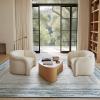 imagePhantoscope Modern Area Rug 9x12  Abstract Tribal Motif Geometric Blocks Pattern Washable NonSlip Rugs for Living Room Bedroom Dining Room Vintage LowPile Floor Carpet Warm TerracottaCreamCoastal BlueGrey