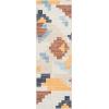 imagePhantoscope Modern Area Rug 9x12  Abstract Tribal Motif Geometric Blocks Pattern Washable NonSlip Rugs for Living Room Bedroom Dining Room Vintage LowPile Floor Carpet Warm TerracottaCreamWarm TerracottaCream