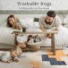 imagePhantoscope Modern Area Rug 9x12  Abstract Tribal Motif Geometric Blocks Pattern Washable NonSlip Rugs for Living Room Bedroom Dining Room Vintage LowPile Floor Carpet Warm TerracottaCreamWarm TerracottaCream