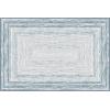 imagePhantoscope Modern Area Rug 9x12  Abstract Tribal Motif Geometric Blocks Pattern Washable NonSlip Rugs for Living Room Bedroom Dining Room Vintage LowPile Floor Carpet Warm TerracottaCreamCoastal BlueGrey