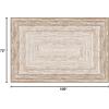 imagePhantoscope Modern Area Rug 9x12  Abstract Tribal Motif Geometric Blocks Pattern Washable NonSlip Rugs for Living Room Bedroom Dining Room Vintage LowPile Floor Carpet Warm TerracottaCreamNeutral BeigeRust