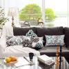 imagePhantoscope Set of 4 New Living Series Leaf Geometric Throw Decorative Velvet Pillow Cover Cushion Cover Christmas Green 18 x 18 inches 45 x 45 cmBlack