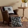 imagePhantoscope Set of 4 New Living Series Leaf Geometric Throw Decorative Velvet Pillow Cover Cushion Cover Christmas Green 18 x 18 inches 45 x 45 cmBlack and Grey