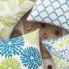 imagePhantoscope Set of 4 New Living Series Leaf Geometric Throw Decorative Velvet Pillow Cover Cushion Cover Christmas Green 18 x 18 inches 45 x 45 cmBlue