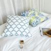 imagePhantoscope Set of 4 New Living Series Leaf Geometric Throw Decorative Velvet Pillow Cover Cushion Cover Christmas Green 18 x 18 inches 45 x 45 cmBlue