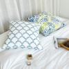 imagePhantoscope Set of 4 New Living Series Leaf Geometric Throw Decorative Velvet Pillow Cover Cushion Cover Christmas Green 18 x 18 inches 45 x 45 cmBlue