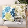 imagePhantoscope Set of 4 New Living Series Leaf Geometric Throw Decorative Velvet Pillow Cover Cushion Cover Christmas Green 18 x 18 inches 45 x 45 cmBlue