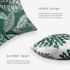 imagePhantoscope Set of 4 New Living Series Leaf Geometric Throw Decorative Velvet Pillow Cover Cushion Cover Christmas Green 18 x 18 inches 45 x 45 cmChristmas Green