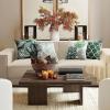 imagePhantoscope Set of 4 New Living Series Leaf Geometric Throw Decorative Velvet Pillow Cover Cushion Cover Christmas Green 18 x 18 inches 45 x 45 cmChristmas Green