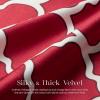 imagePhantoscope Set of 4 New Living Series Leaf Geometric Throw Decorative Velvet Pillow Cover Cushion Cover Christmas Green 18 x 18 inches 45 x 45 cmChristmas Red