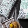 imagePhantoscope Set of 4 New Living Series Leaf Geometric Throw Decorative Velvet Pillow Cover Cushion Cover Christmas Green 18 x 18 inches 45 x 45 cmCyan