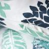 imagePhantoscope Set of 4 New Living Series Leaf Geometric Throw Decorative Velvet Pillow Cover Cushion Cover Christmas Green 18 x 18 inches 45 x 45 cmCyan