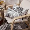 imagePhantoscope Set of 4 New Living Series Leaf Geometric Throw Decorative Velvet Pillow Cover Cushion Cover Christmas Green 18 x 18 inches 45 x 45 cmGrey